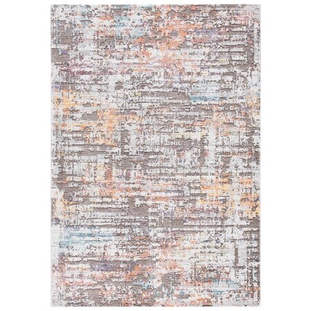 Safavieh 8 x 10 ft. Crystal Power Loomed Rectangle Area Rug Beige & Orange CRS738B-8